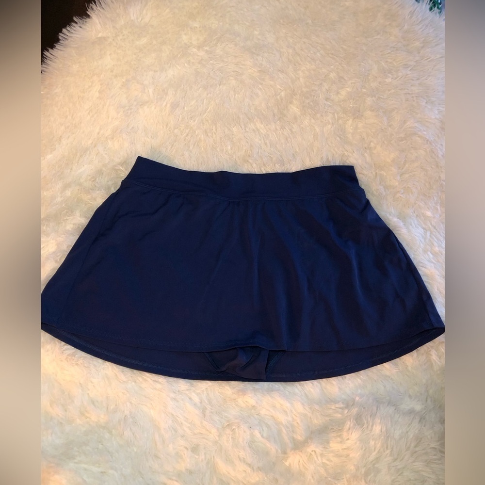 VENUS Blue Swim Skorts with Flared Skirt Overlay sizes 8 16 and 10 NWOT - Picture 2 of 13